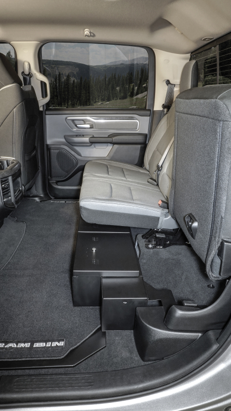 Ram 1500 Underseat Storage Box - Rear - Tuffy Products - Lockbox with 3-Digit Combo - Black - `19-`25